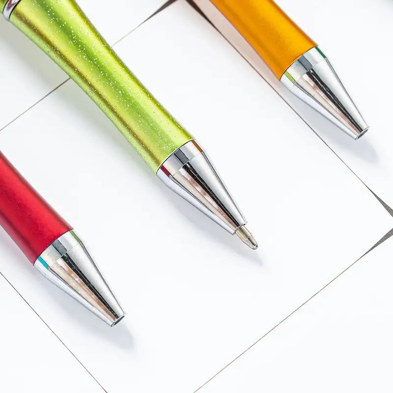 3pcs Creative Sequin Butterfly Plastic Ballpoint Pen
