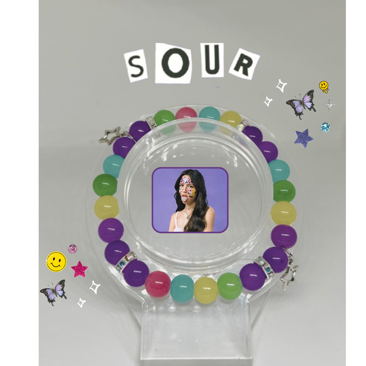 Sour Olivia Rodrigo Beaded Bracelet