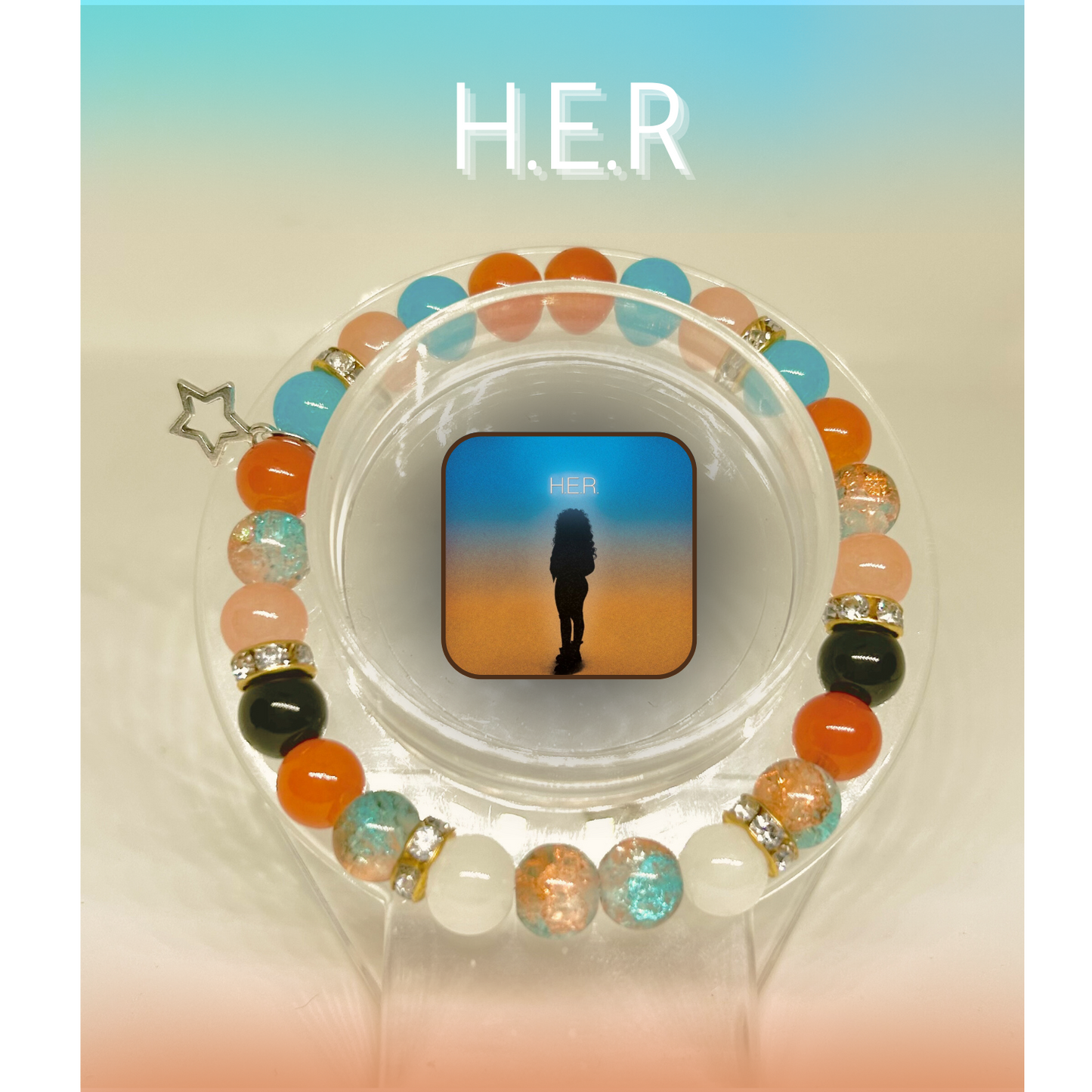 H.E.R Beaded Bracelet