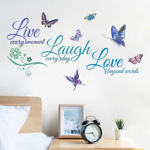 Bring Joy and Inspiration to Your Home with This Live Laugh Love Wall Sticker