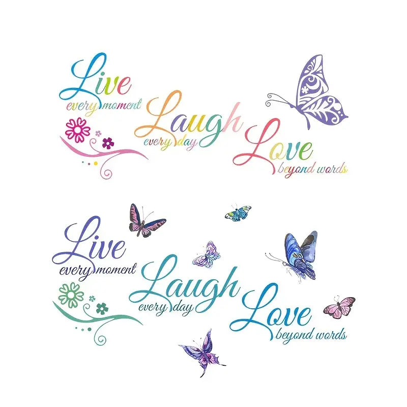 Bring Joy and Inspiration to Your Home with This Live Laugh Love Wall Sticker