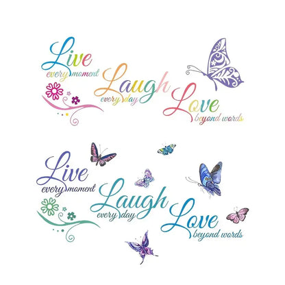 Bring Joy and Inspiration to Your Home with This Live Laugh Love Wall Sticker