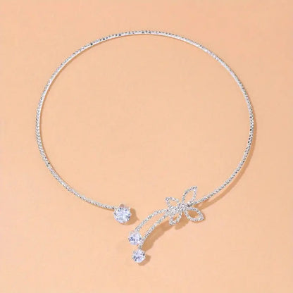 Delicate Glitter Butterfly Choker