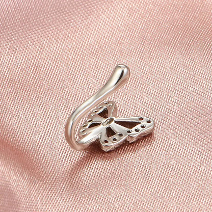 Crystal Butterfly Fake Nose Ring