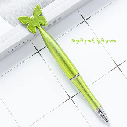 3pcs Creative Sequin Butterfly Plastic Ballpoint Pen