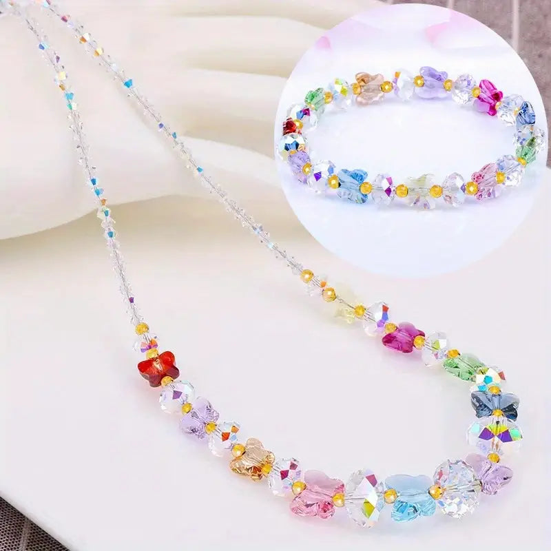 Colorful Butterfly Stretch Crystal Bracelet