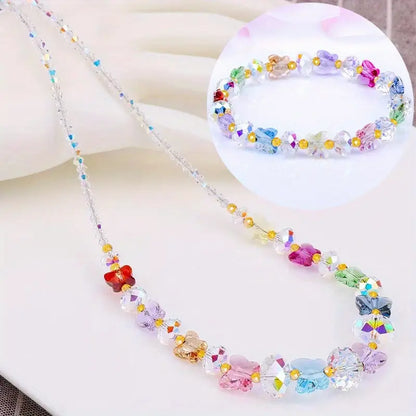 Colorful Butterfly Stretch Crystal Bracelet