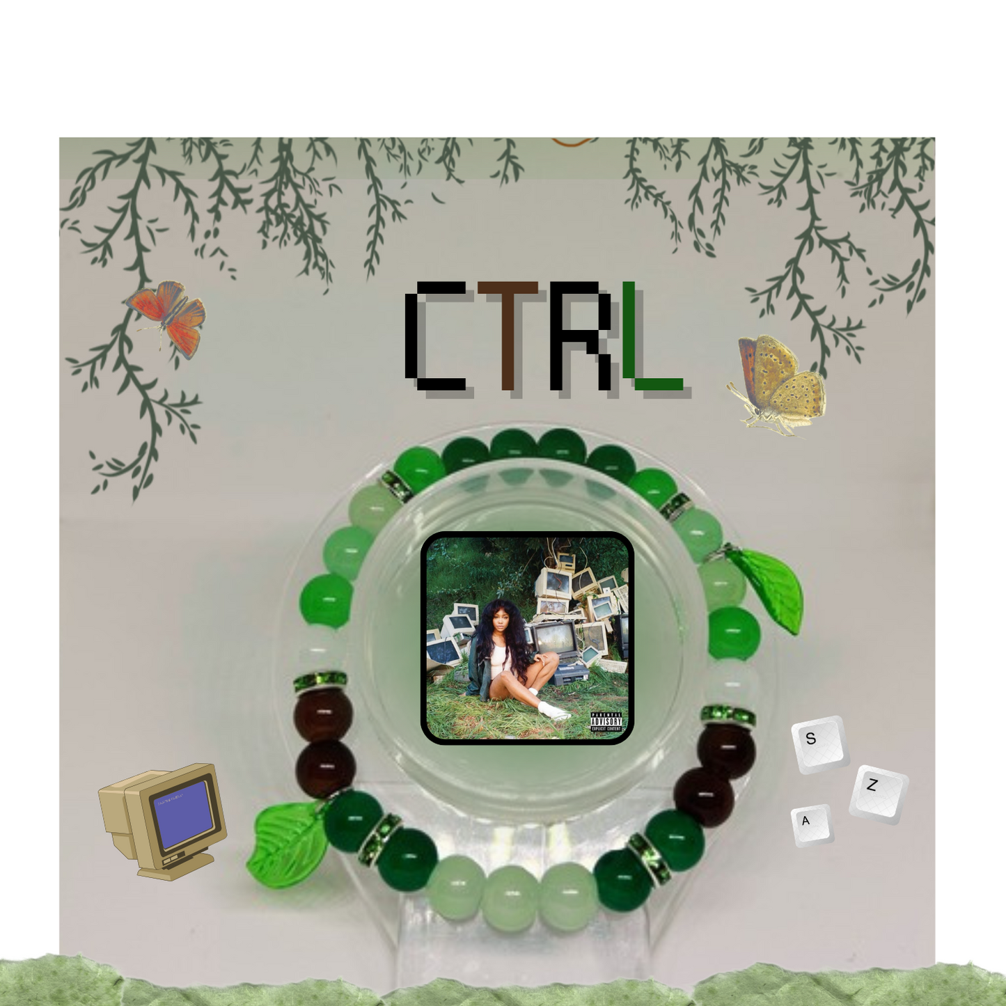 CTRL SZA Inspired Gem and Beaded Bracelet