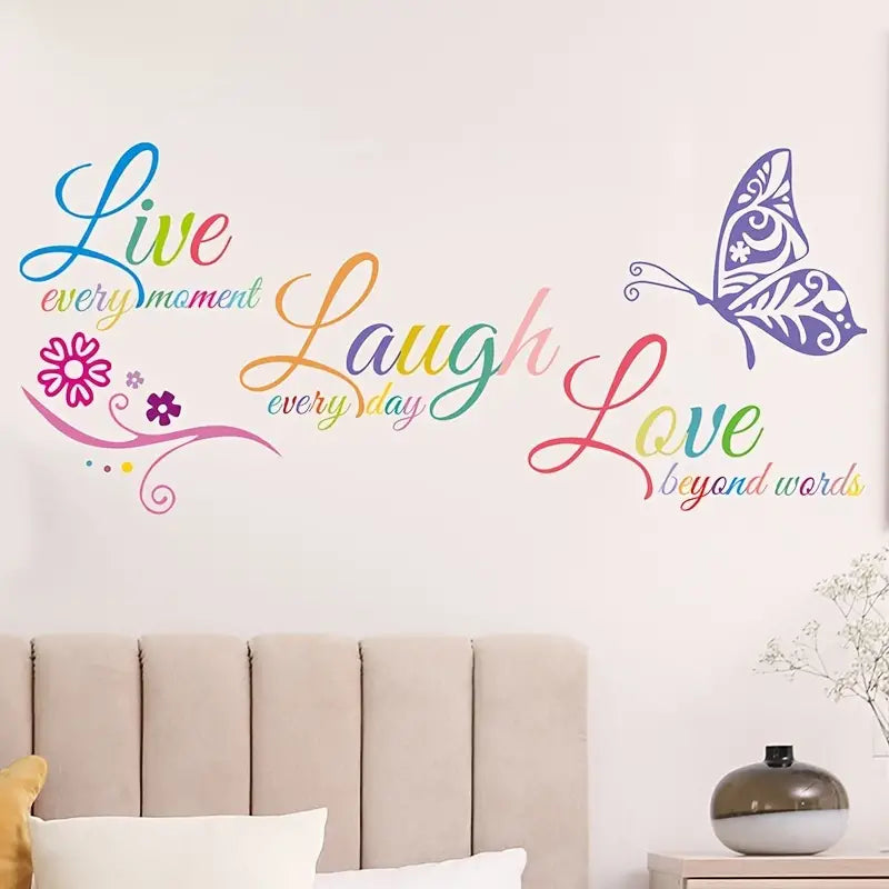 Bring Joy and Inspiration to Your Home with This Live Laugh Love Wall Sticker