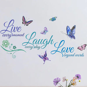 Bring Joy and Inspiration to Your Home with This Live Laugh Love Wall Sticker