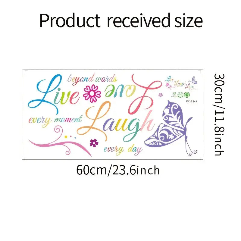 Bring Joy and Inspiration to Your Home with This Live Laugh Love Wall Sticker