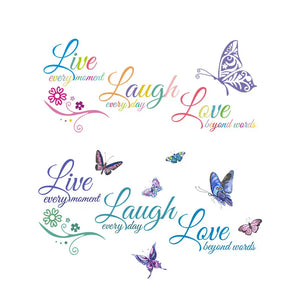 Bring Joy and Inspiration to Your Home with This Live Laugh Love Wall Sticker