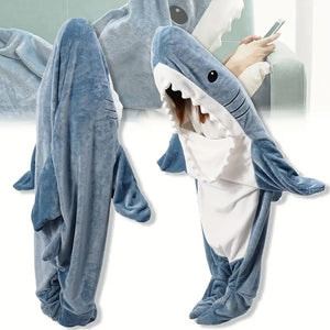 Cartoon Shark Sleeping Bag Pajamas/Shark Blanket